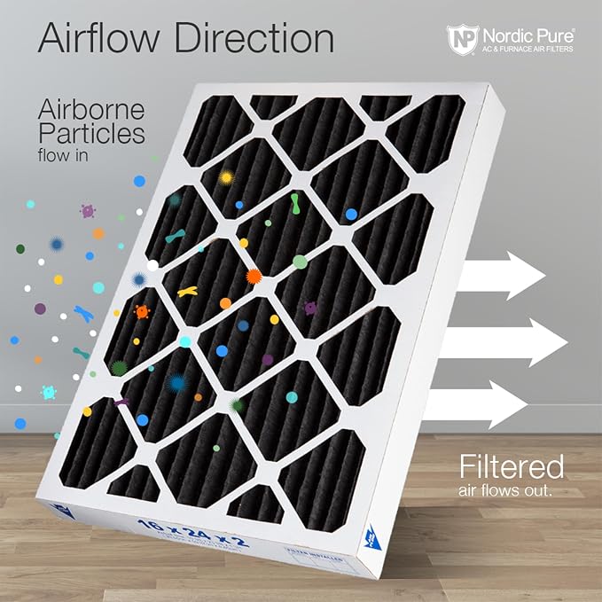 Nordic Pure 16x16x2 Pleated MERV 8 Pure Carbon Air Filters 12 Pack | Actual - Image 8