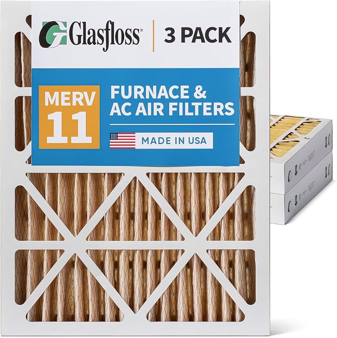 Glasfloss ZL 16x20x4 MERV 11 4" Inch AC Furnace Pleated Air Filters. Box of 3. - Image 5