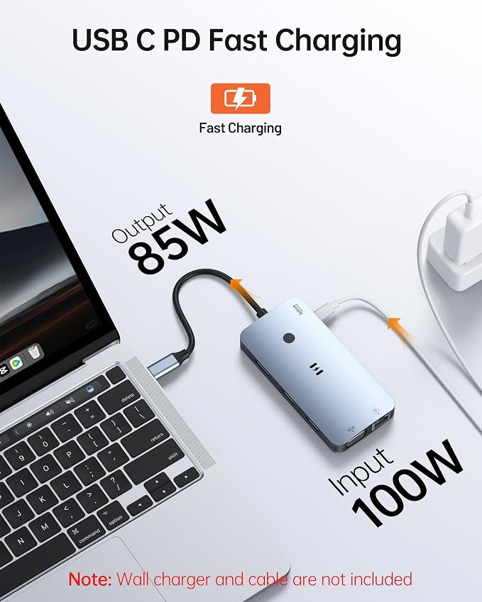 USB C Docking Station Dual Monitor Adapter, Selore Laptop Docking Station 3 - Image 7
