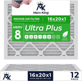 MervKing 16x20x1 Air Filter Actual Size: 15.7" x 19.7" x 0.75" MERV 8 MPR by MervKing