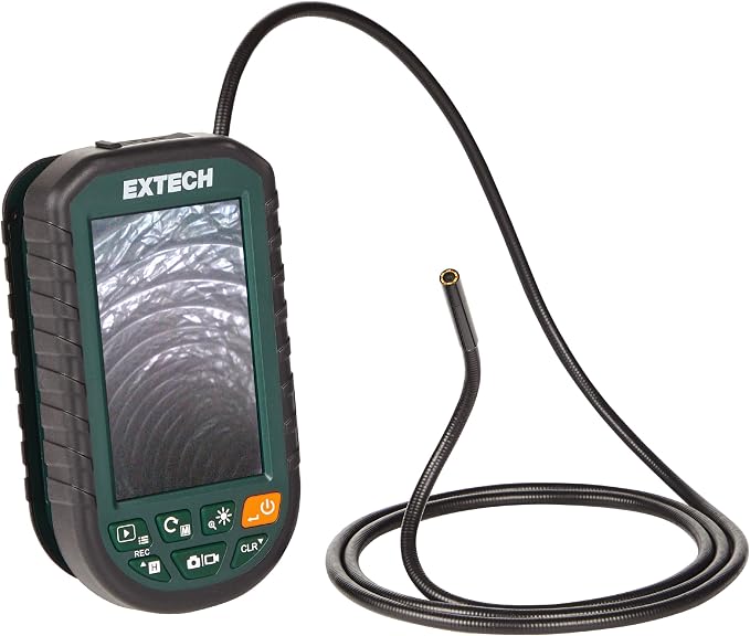 Extech BR95 Compact Video Borescope Inspection Camera - 8mm Waterproof Snake by Extech