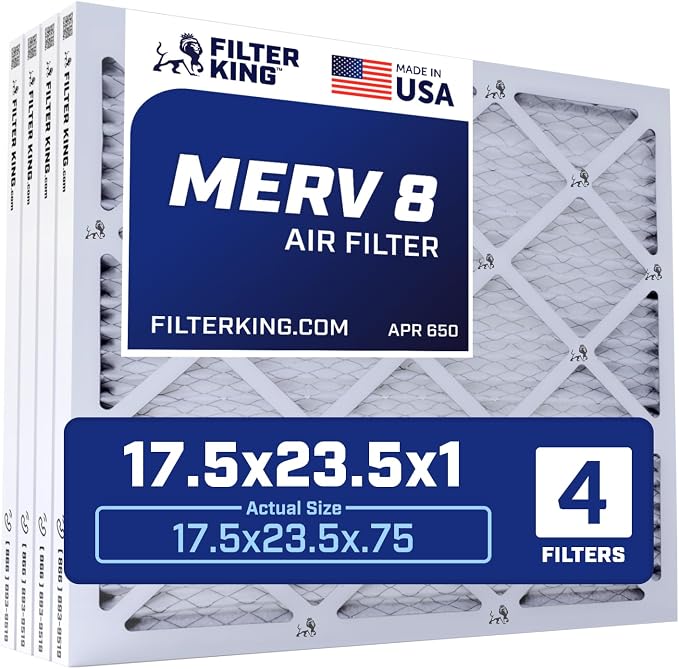 Filter King 17.5x23.5x1 Air Filter | 4-PACK | MERV 8 HVAC Pleated A/C Furnace - Image 2