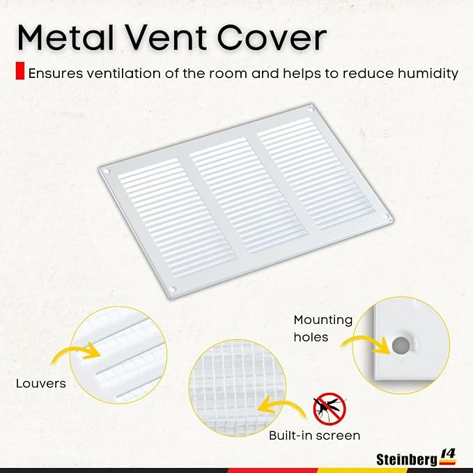 Steinberg14 White Vent Cover 10x6 - Image 2