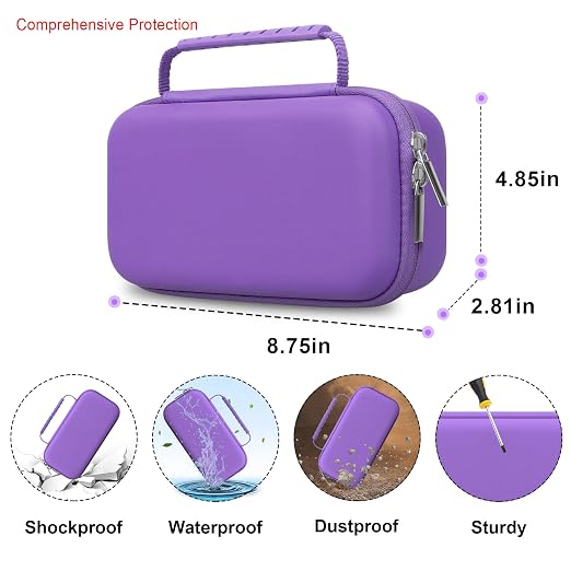 Carrying Case for Portable Handheld Inhaler Nebulizer Machine. Purple - Image 3
