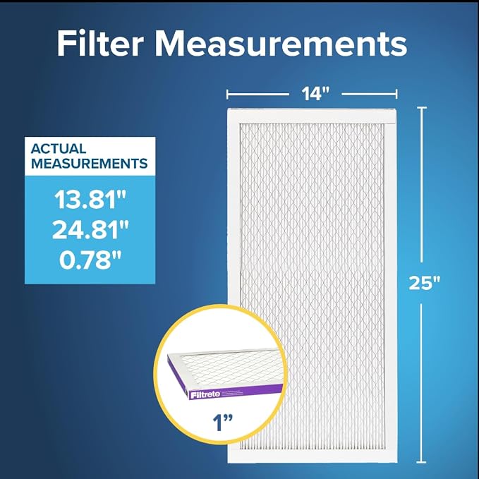 Filtrete 14x25x1 AC Furnace Air Filter, MERV 12, MPR 1500, CERTIFIED asthma & - Image 2