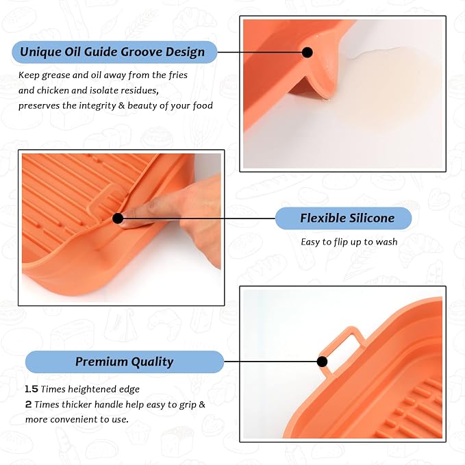 Silicone Air Fryer Liners Square - Image 5