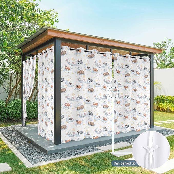 Cartoon Animals Outdoor Curtains - Image 7