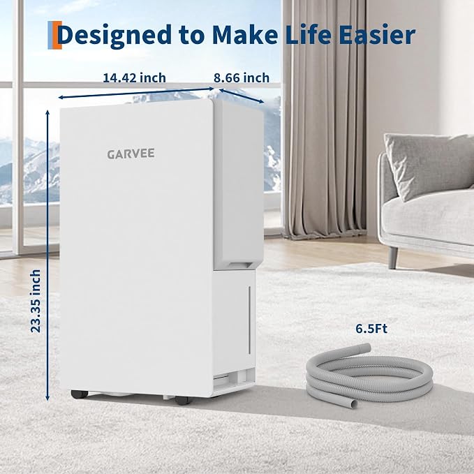 GarveeHome 7000 Sq. Ft Dehumidifier, Max 150 Pint/Day Energy Star Efficient - Image 5