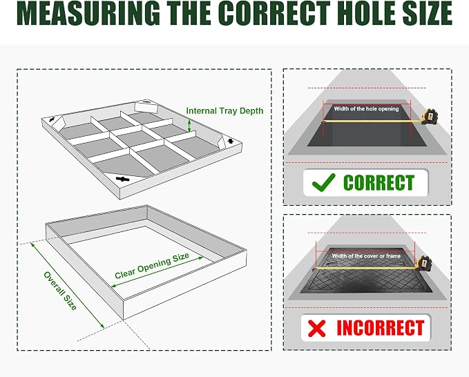 32x32in Multi-Part Invisible Manhole Cover All Stainless Steel Square Metal - Image 7