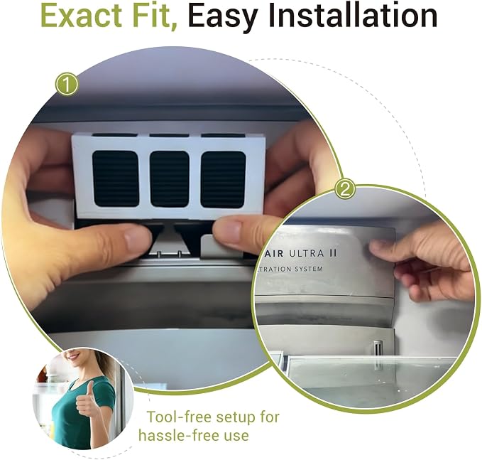 4 PACK Upgrade Refrigerator Air Filter Replacement - Image 5