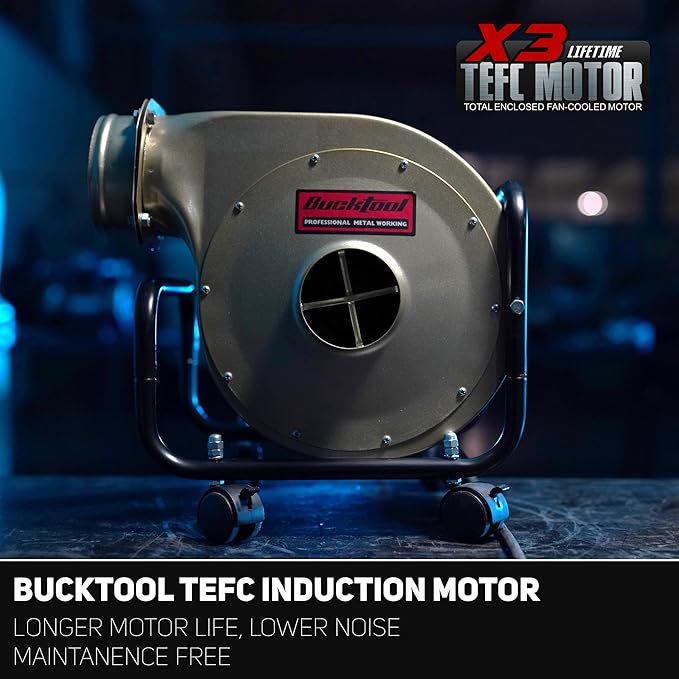 BUCKTOOL 1HP 6.5AMP Wall-mount Dust Collector - Image 3