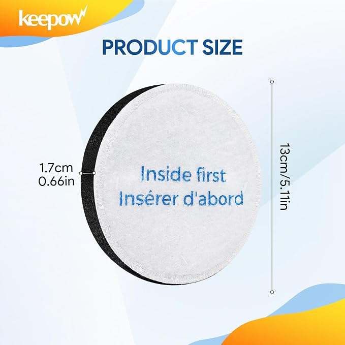 KEEPOW E0202 Foam Filter Replacement, Vacuum Filters Compatible - Image 6