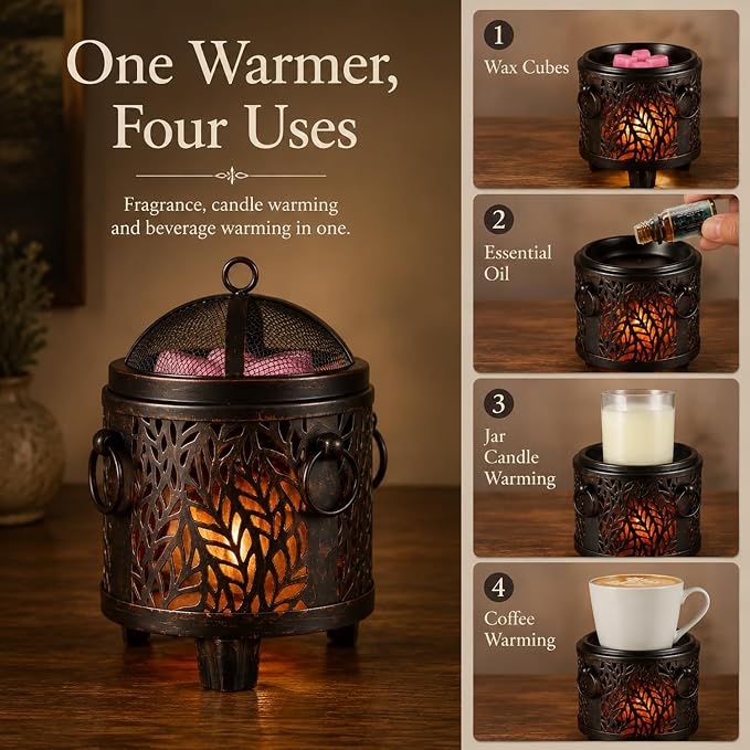 Dicimi Electric Wax Melt Warmer, 3-in-1 Flameless Candle Wax Warmer - Image 4