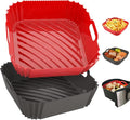 2 Pack Silicone Air Fryer Liners Reusable, 7.1 Inch Airfryer Liners 4-7 QT by SeropyDirect