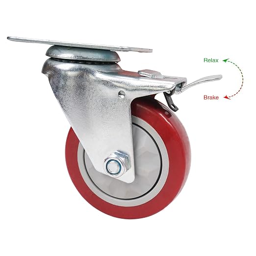 Sound Town 4 Pack 4” Swivel Caster Wheels - Image 5
