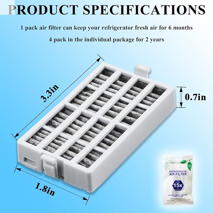 Funmit 4 Pack W10311524 AIR1 FreshFlow Air Filter and 8 Pack W10346771A Fresh - Image 6