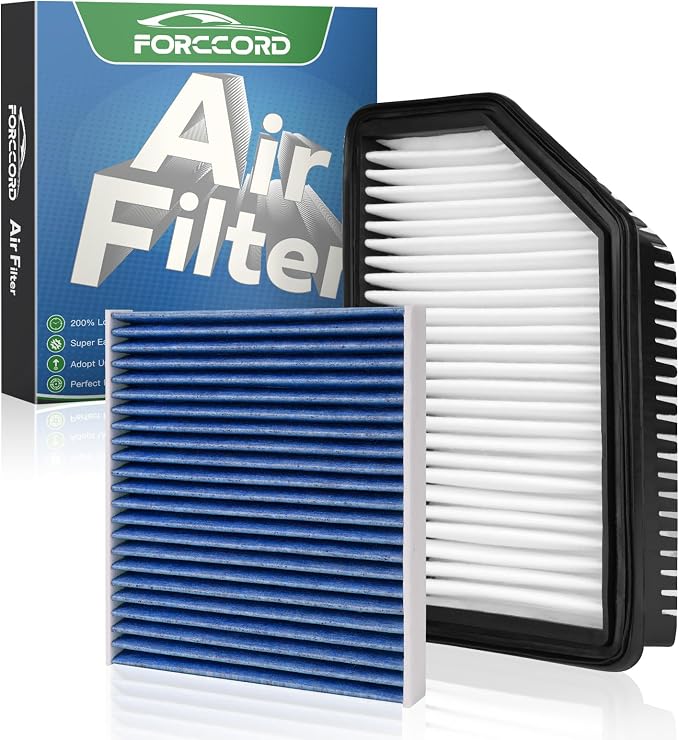 Cabin & Engine Air Filter Fits for Kia Soul 2014 2015 2016 2017 2018 2019 L4 by Forccord
