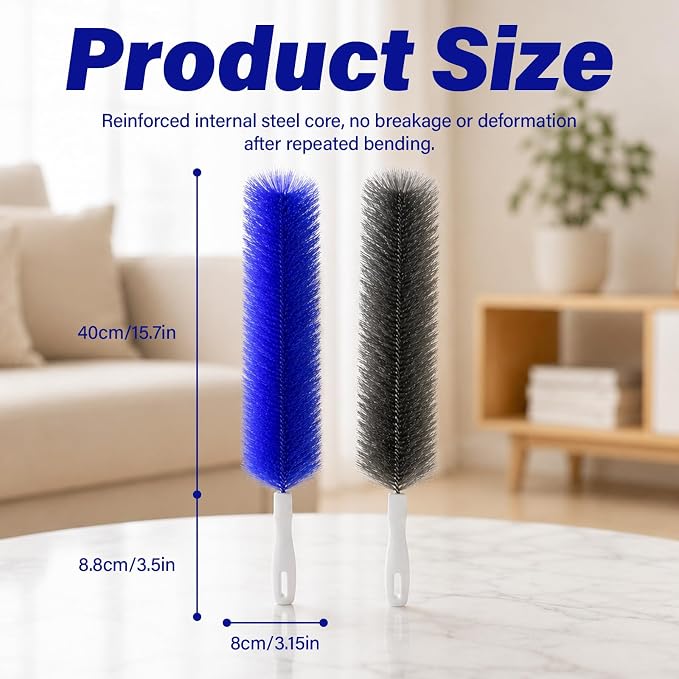 Bendable Microfiber Head, 2026 New Fan Cleaning Brush Reusable Dust Remover - Image 2