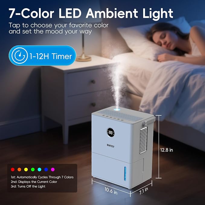 2-in-1 Dehumidifier and Humidifier Combo, 68 oz Tank - Image 5