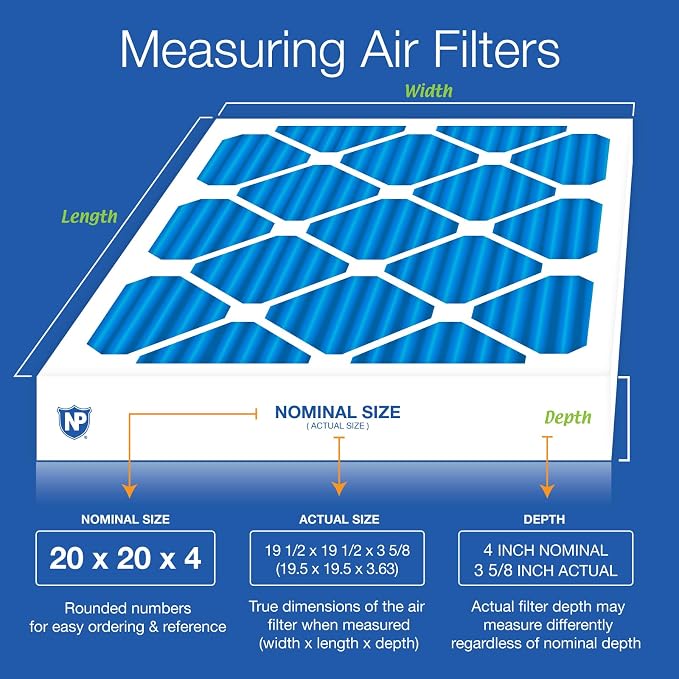 Nordic Pure 20x20x4 Pleated Air Filters MERV 7 Plus Carbon 2 Pack - Image 2