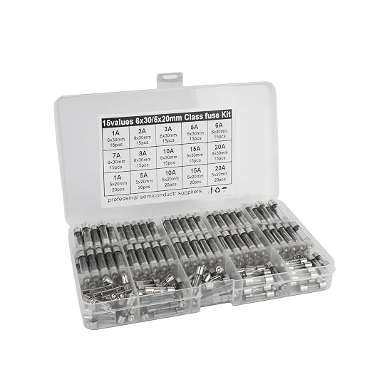 Fuse Kit, 15 Values 250 Pcs Glass Fuses Assortment Kit ，5x20mm 250V 1 5 10 15 - Image 2