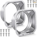 Zonon 2 Pcs 8 Inch Duct Connector Flange Metal Straight Pipe Flange Square to by Zonon
