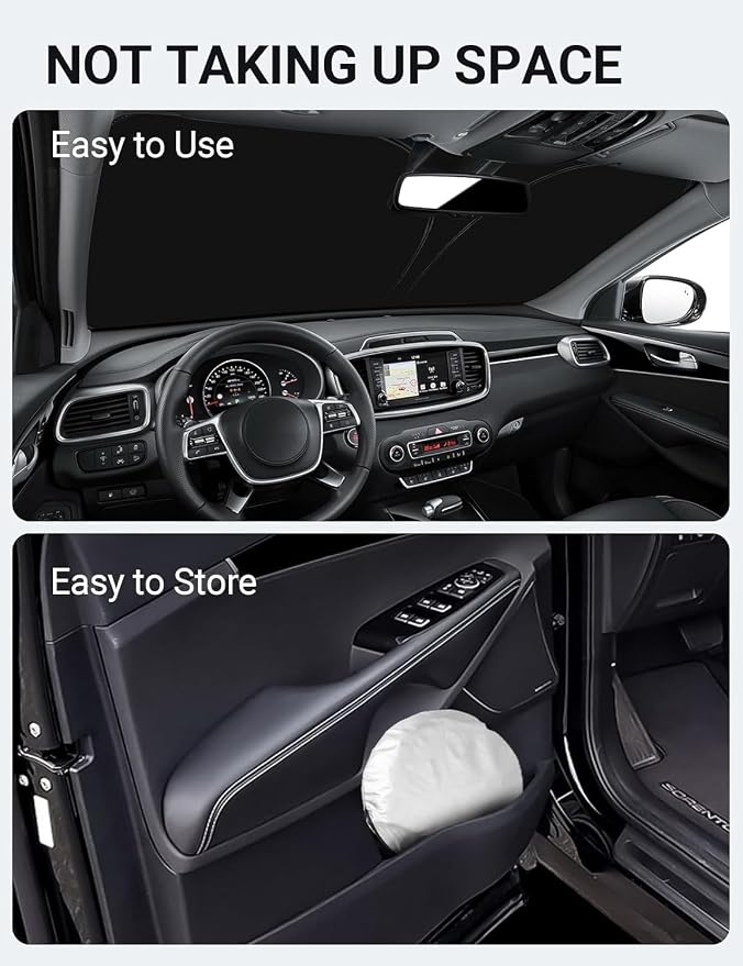 Proadsy 2026 Upgrade Front Windshield Sun Shade Foldable Sunshade Protector Sun - Image 9