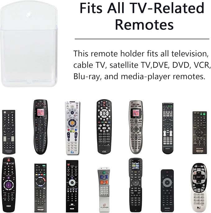 2 Pcs Remote Control Holder Wall Mount, TV Controller Holder, Self Adhesive - Image 3