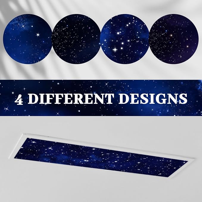 8 Pcs 1 x 4 Feet Fluorescent Lights Covers Magnetic Ceiling Light Cover - Image 4