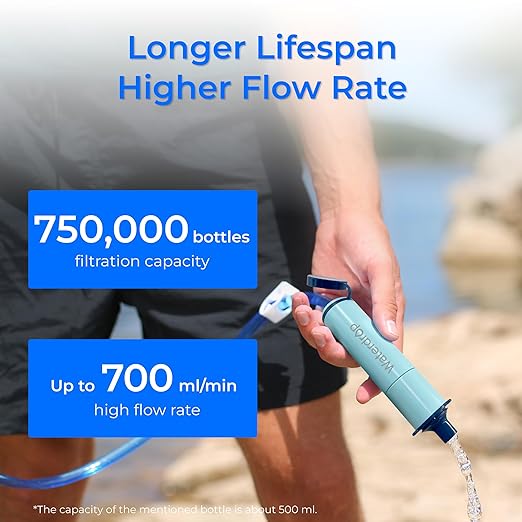 Waterdrop Gravity Water Filter Straw, Camping Water Filtration System, Water - Image 5