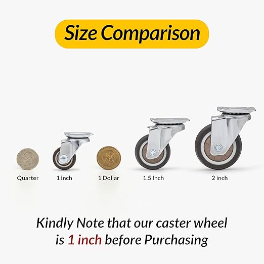 HOLKIE 1 inch Small Caster Wheels - Image 4