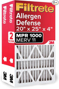 Filtrete 20x25x4 Air Filter MERV 11, MPR 1000 Micro Allergen Defense 2-Pack by Unknown