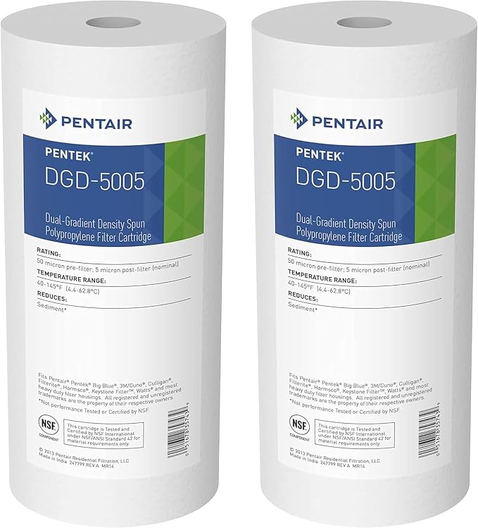Pentair Pentek DGD-5005 Big Blue Water Filter, 10-Inch Whole House Sediment by PENTAIRPENTEK
