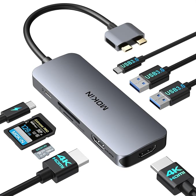 Docking Station for MacBook Pro Air, USB C Docking Station Dual Monitor by MOKiN
