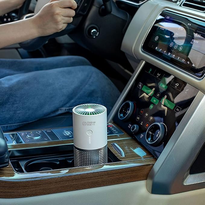 Stand Up Desk Store Portable USB Car Cupholder HEPA Air Purifier - Image 5