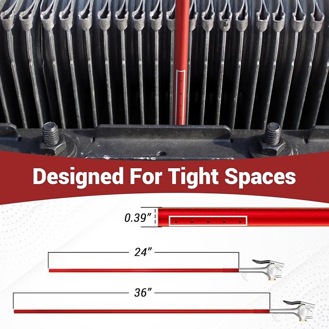 24" Air Filter, Radiator Cleaning Wand – Flat, Tight-Space Design - Image 5