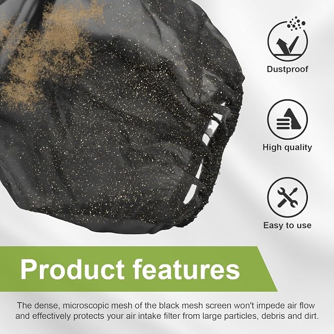 Dickno 2 PCS Air Filter Cover for Car, Dustproof Cold Air Filter Protective - Image 4