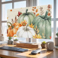 Thanksgiving Pumpkin Fall Eucalyptus Leaf Indoor TV Cover, Elastic TV Screen by Unknown