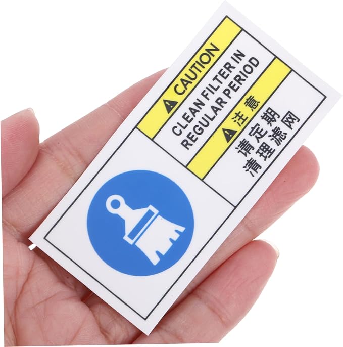Zerodeko Weather Resistant Filter Cleaning Reminder Label - Image 3