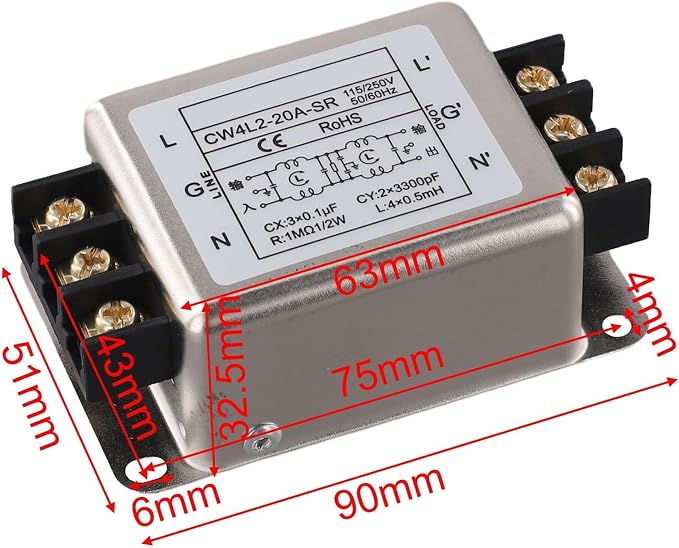 Single-Phase 2-Stage Power Supply Filter Anti-interference - Image 2