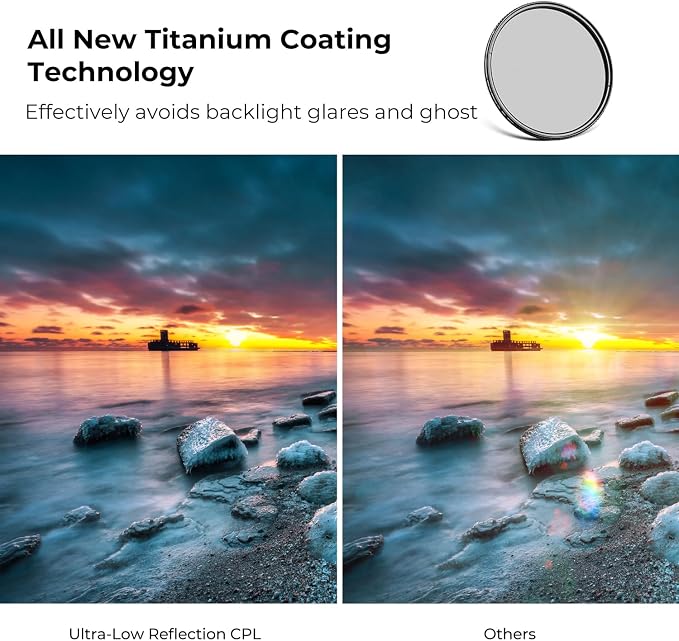 K&F CONCEPT 55mm Ultra-Low Reflectivity Circular Polarizers Filter 28 - Image 3