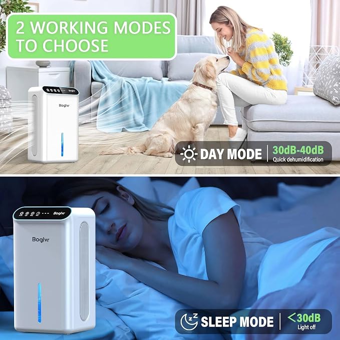 Dehumidifier for Home up to 1000 sq.ft, 98oz Small Quiet Dehumidifier - Image 6