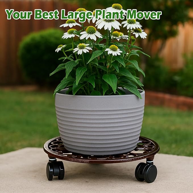 3 Packs 11 Inch Rolling Plant Stand - Image 6