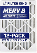 Filter King Air Filters | 23.5x30.75x2 | 12-PACK | MERV 8 HVAC Pleated AC by FilterKing