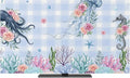 Ocean Jellyfish Seahorse Octopus Indoor TV Cover, Elastic TV Screen Protector by Unknown
