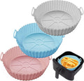 UOUYOO Air Fryer Silicone Pot, 3 pack Air Fryer Silicone Liners Fits 3QT - 5QT by UOUYOO