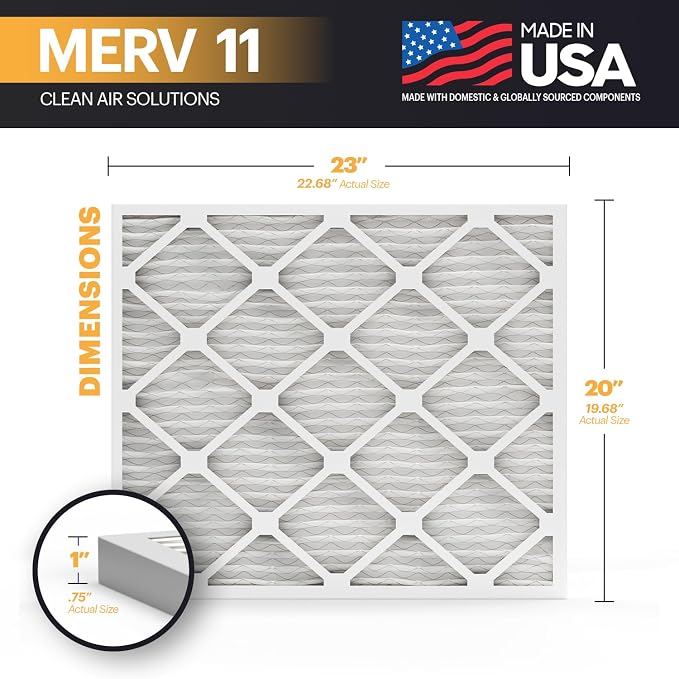 BNX TruFilter 20x23x1 Air Filter MERV 11- MADE IN USA - Image 2