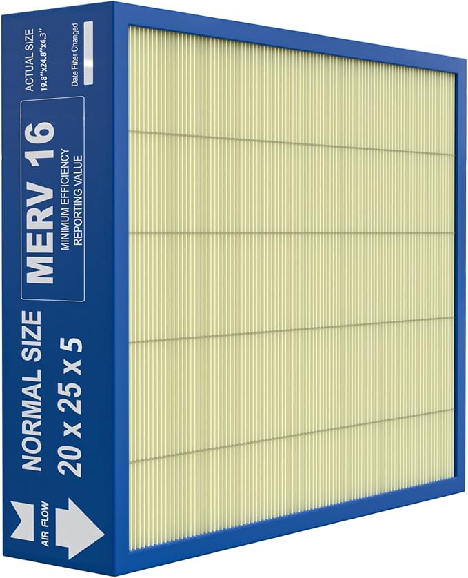 20x25x5 Merv 16 Pet Care Air Filter Compatible by Amboseli