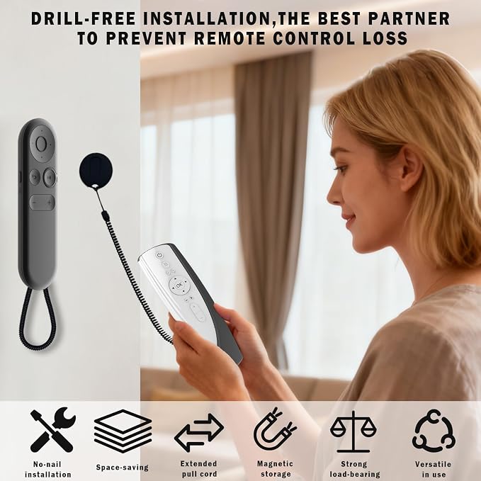 4-Pack Magnetic TV Remote Leash Holders - Image 4