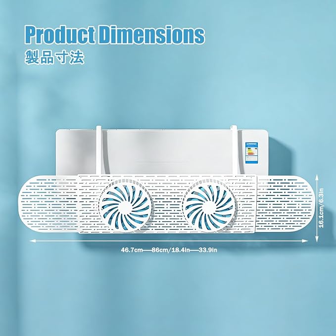 Air Deflector for Window Ac Unit, Window Air Conditioner Air Vent Deflector - Image 2